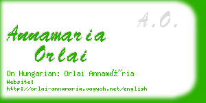 annamaria orlai business card